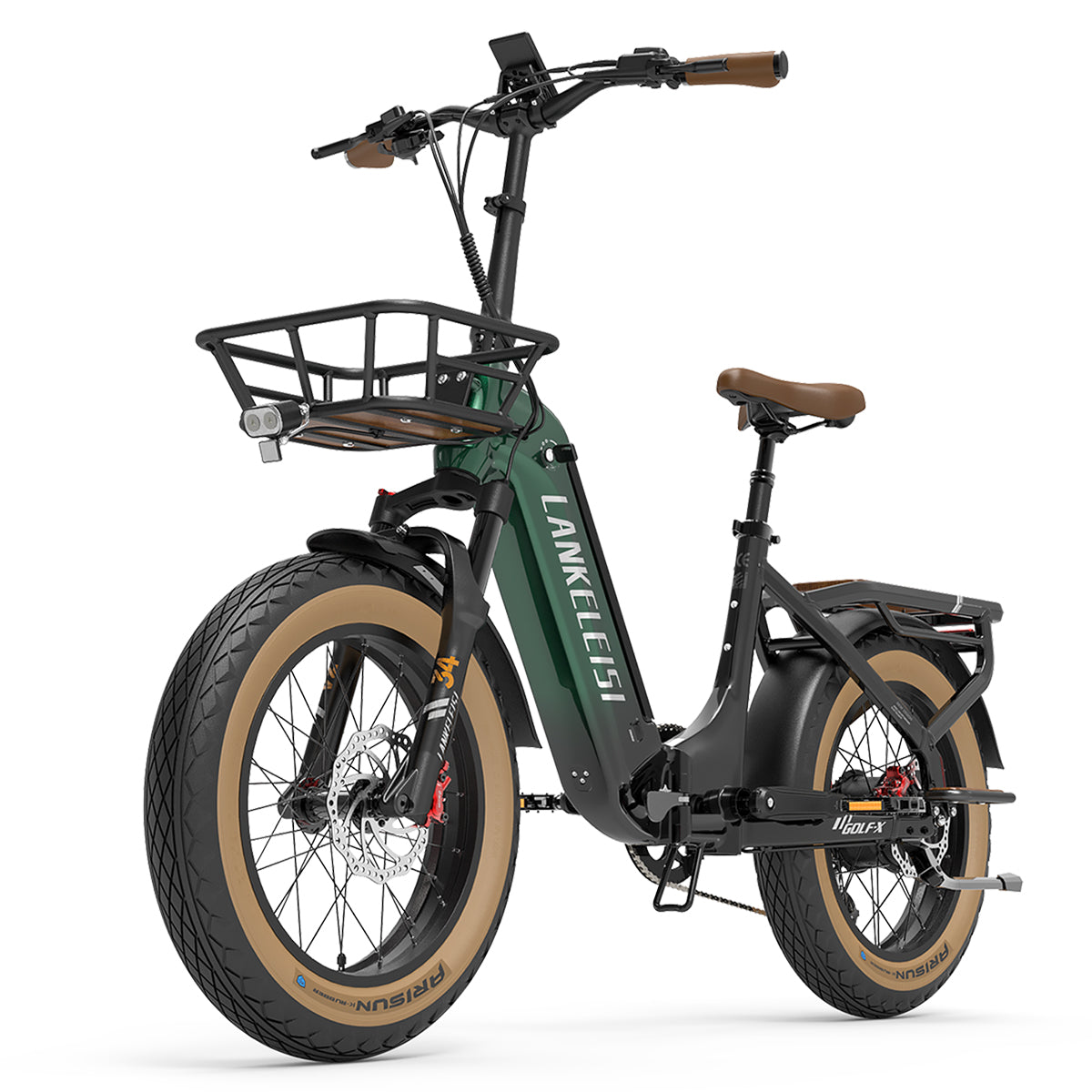 Lankeleisi.eu Golf-X 960Wh step-thru foldable city electric bike with sleek frame and handlebars, ready for urban commuting.