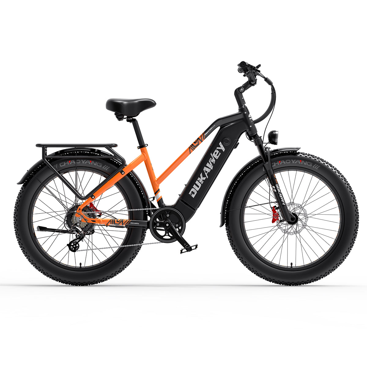 Lankeleisi.eu Dukawey DM530 Plus 1000W all-terrain electric bike with rugged frame and large tires, ready for outdoor adventure.
