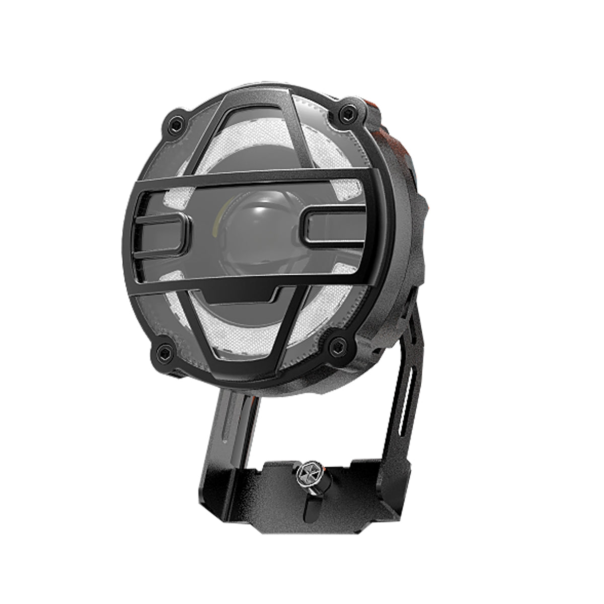 LANKELEISI electric bike front light mounted on the handlebars, providing illumination for night riding.