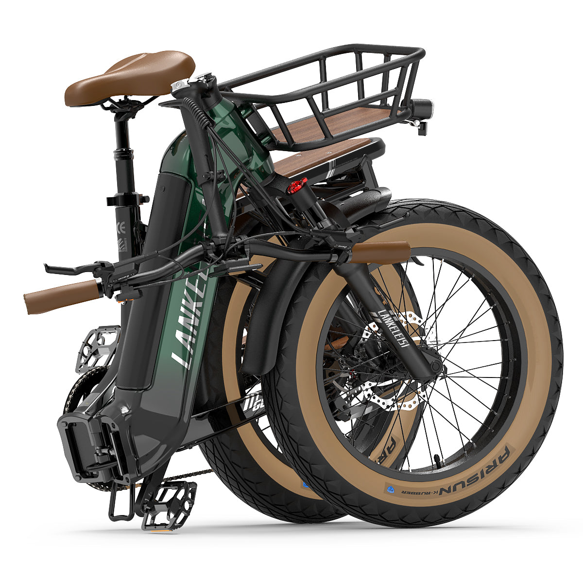Foldable city electric bike by LANKELEISI GOLF-X with step-thru frame and 960Wh battery, designed for urban commuting and convenience.