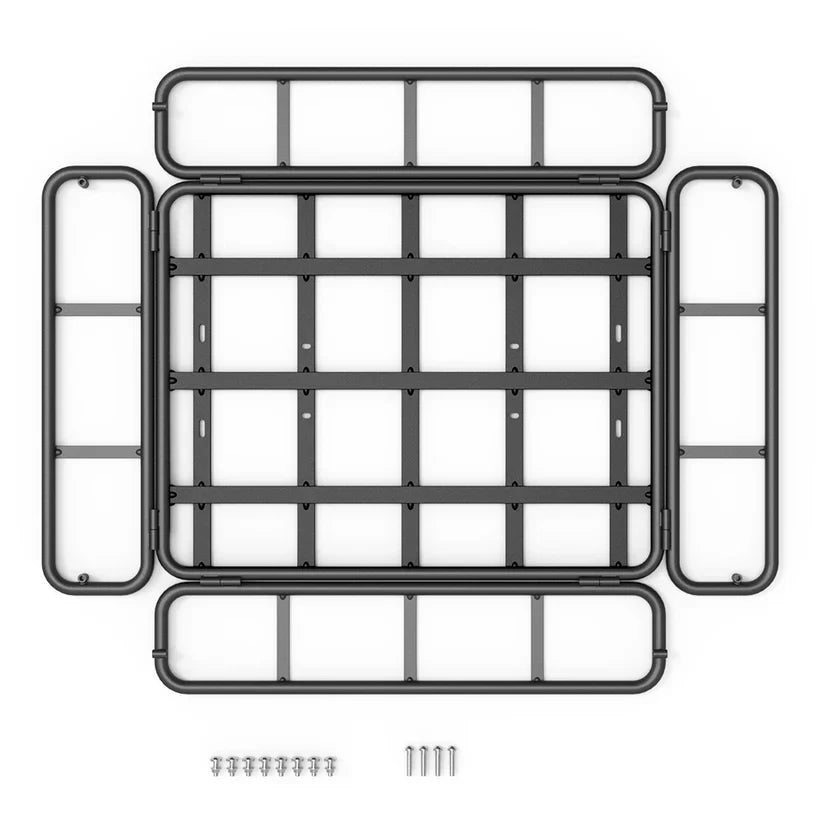 Lankeleisi Wombat-1 rear luggage rack basket for bike, showing a sturdy metal storage basket mounted on the rear of the bicycle.