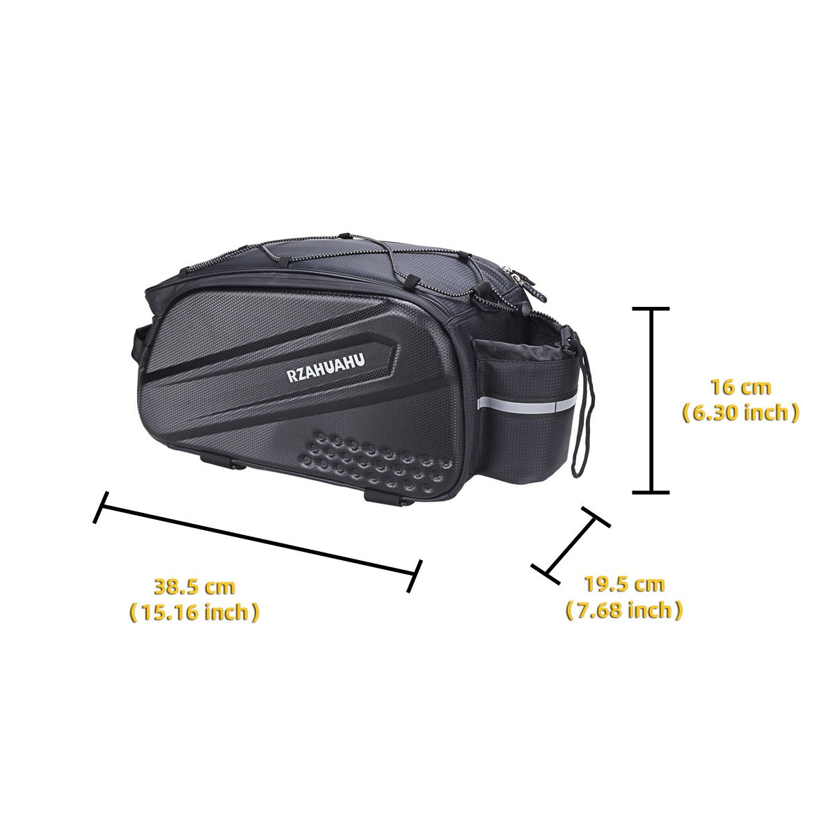 Rainproof bicycle rear rack bag by Lankeleisi-Bikes, shown mounted on a bike rear rack for carrying essentials.