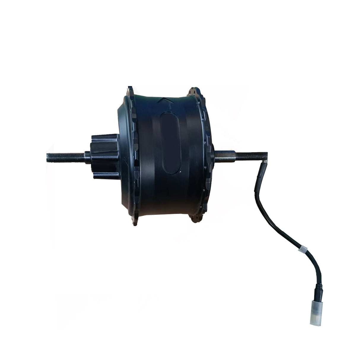 Electric bike motor for LANKELEISI bikes, U U BIKE Store brand, showing the compact black motor unit with wiring and mounting bracket