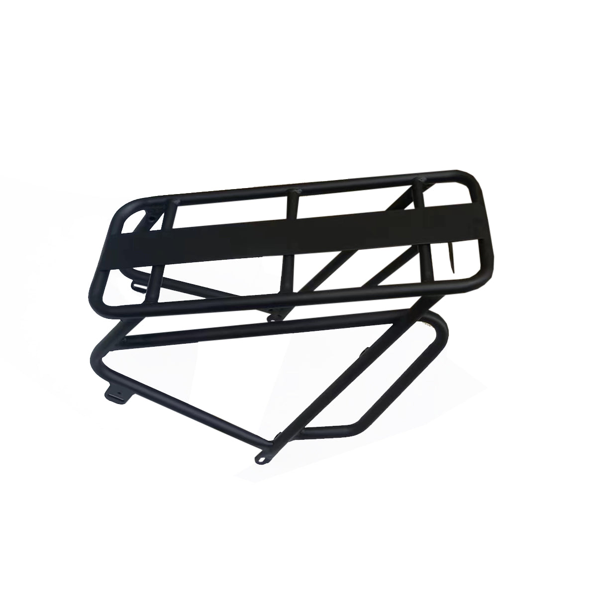LANKELEISI bicycle rear rack luggage carrier mounted on bike with straps and metal frame, suitable for bike storage and transport.