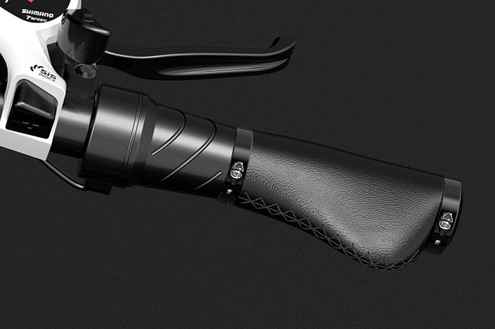 Lankeleisi electric bike handle cover with throttle grip for ES500 Pro model, black rubber material, close-up view.