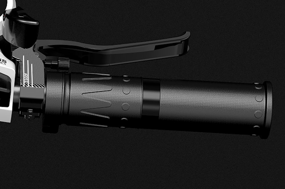 Lankeleisi handle cover on electric bike throttle grip, black rubber grip for comfortable riding and control.